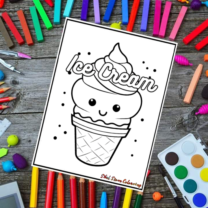 

Kertas Mewarnai Anak Tema Ice Cream V1 / Kertas Gambar (10 Lembar Gambar)