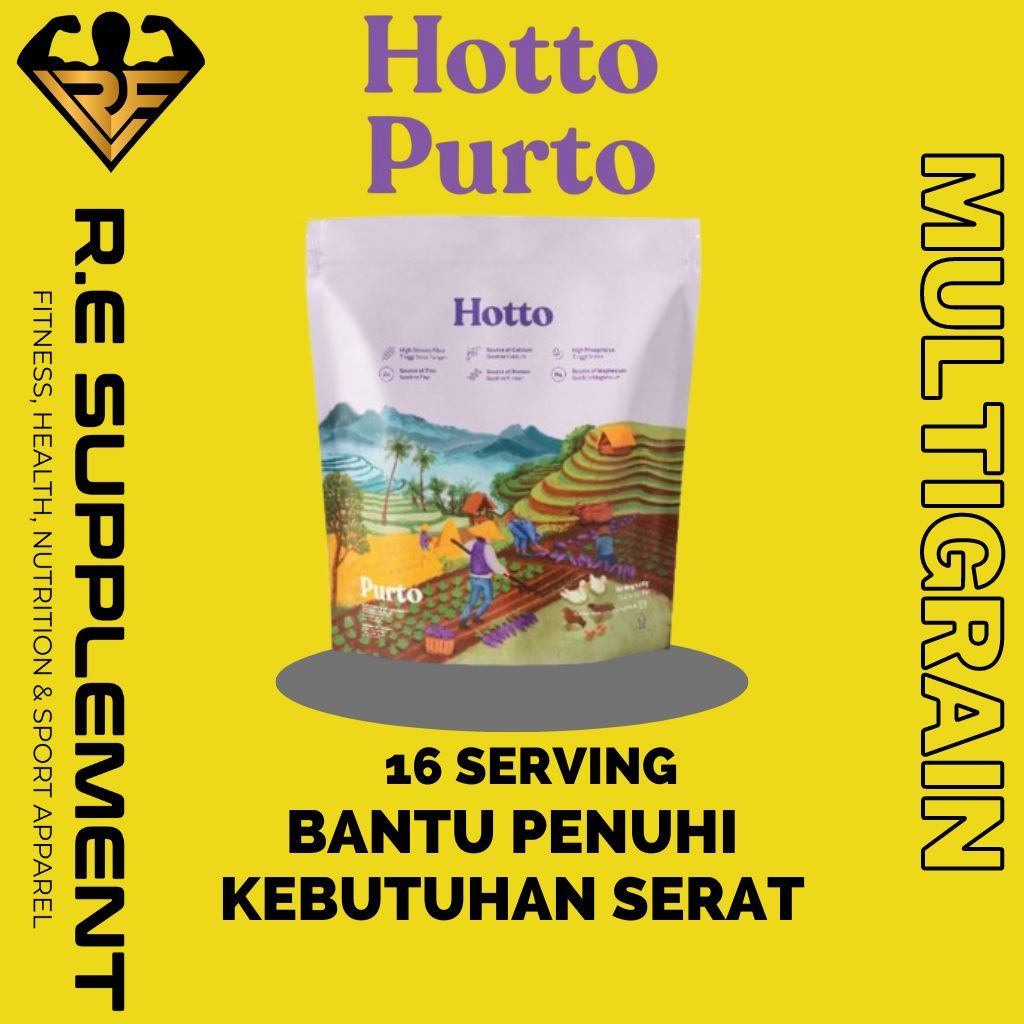 

Hotto Purto Protein Multigrain with Purple Sweet Potato Minuman Nabati 16 Serving