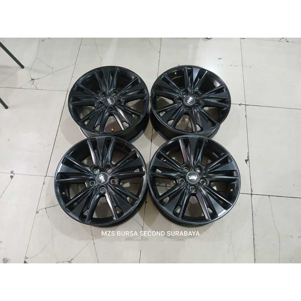 VELG MOBIL BEKAS HSR SIMBA RING 17 LEBAR 7 PCD 5X114 ET 42 VELG UNTUK MOBIL INNOVA TERIOS RUSH VOXY 