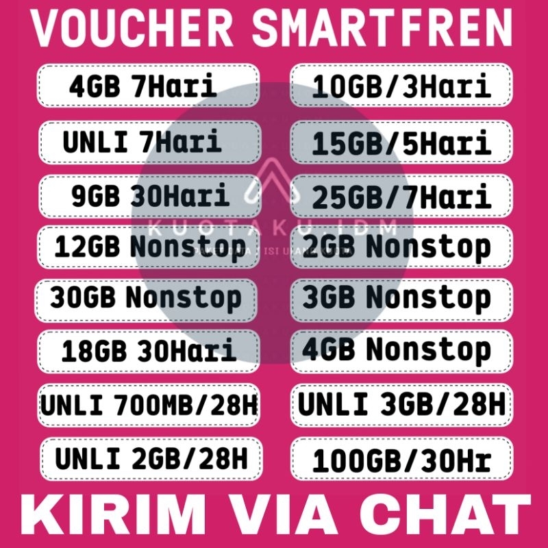 TERMURAH VOUCHER Smartfren Unlimited Kuota Smartfren 6GB 12GB 30GB Data Smartfren Nonstop