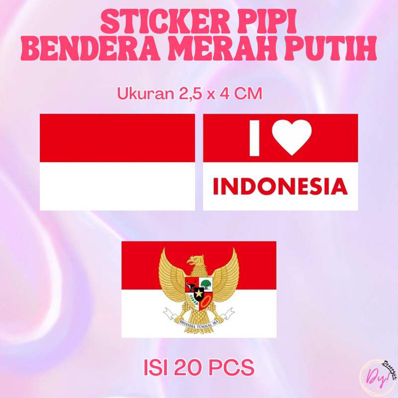 

Sticker Pipi Merah Putih / Sticker Bendera