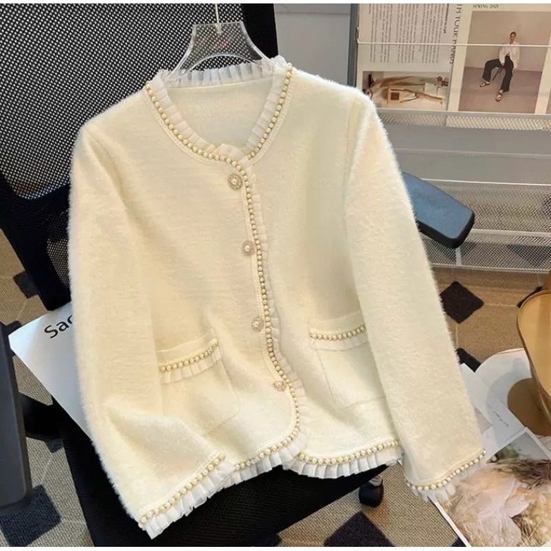 Charlotte sweater bulu original produk blezer bulu outer Korea blezer kekinian outer bulu sweater bu