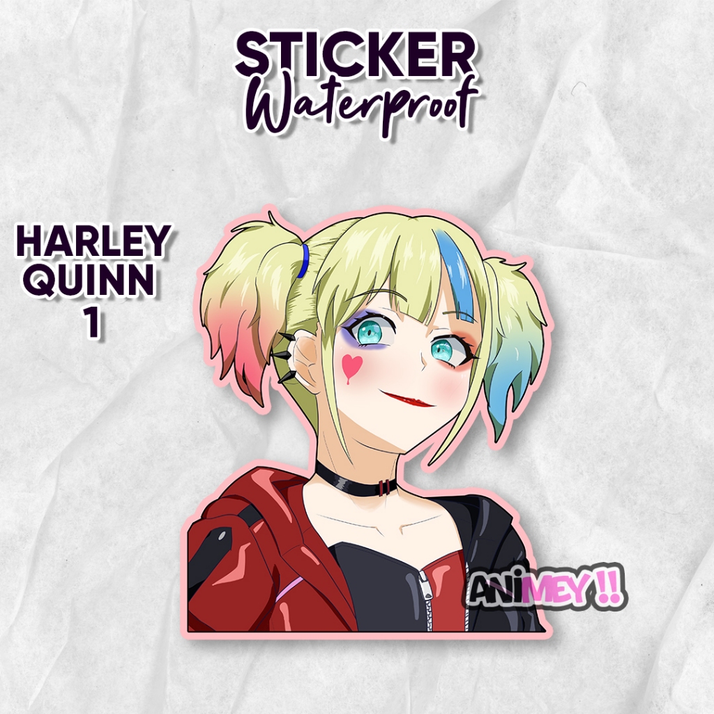 

Stiker Harley Quinn Isekai Suicide Squad / Sticker Anime Waterproof