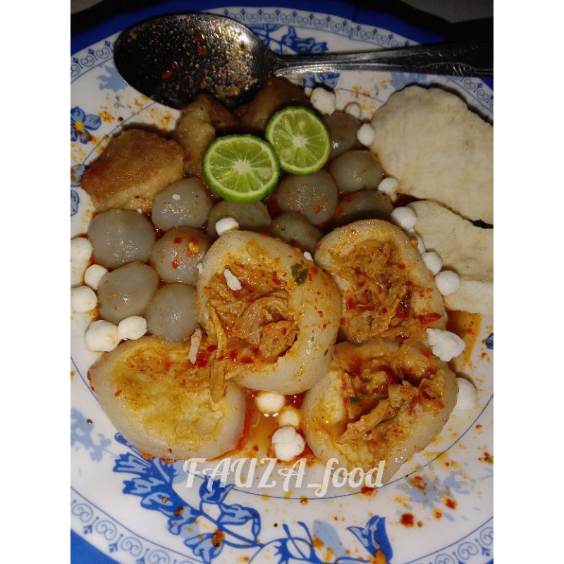 

BASO ACI AYAM SUIR 2 BUTIR PEDAS,lengkap dengan toping & bumbu