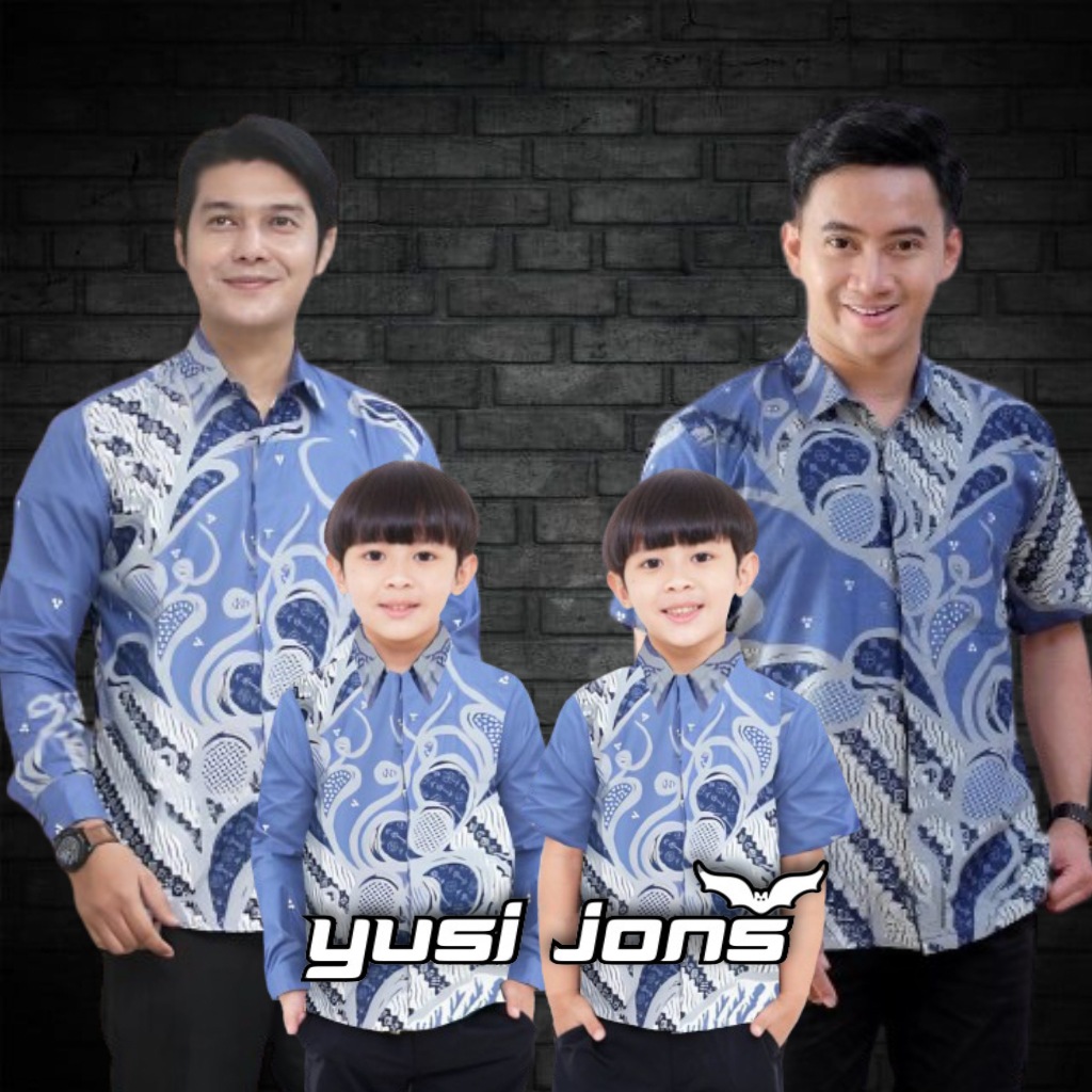 Terbaru Couple Batik Ayah dan Anak Laki laki || Kemeja Batik Pria Dewasa dan Anak Laki laki Modern T