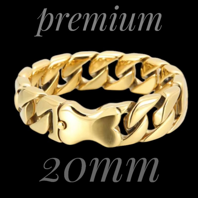 Bracelet Gelang Tangan Pria Super Mewah Stainless Steel Asli