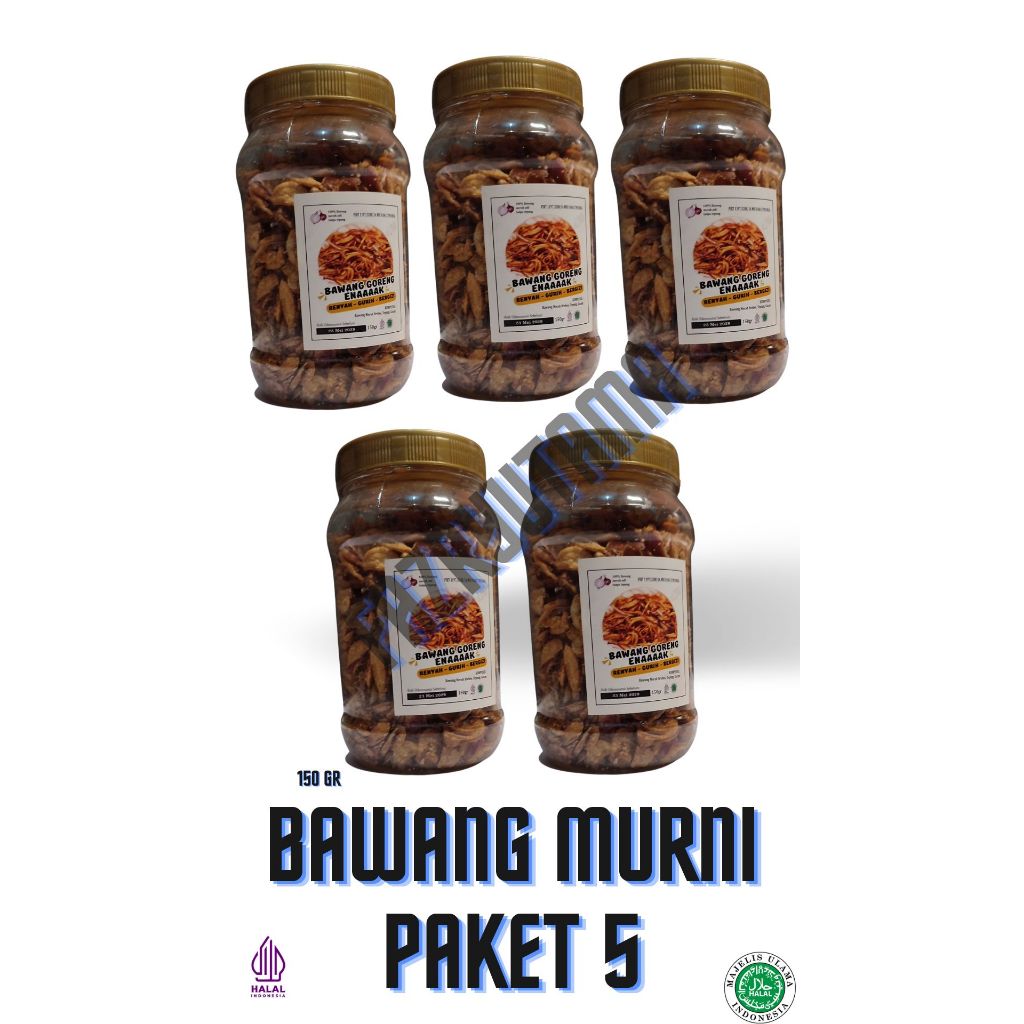 

Bawang goreng Brebes Super 150gr Paket 5 termurah