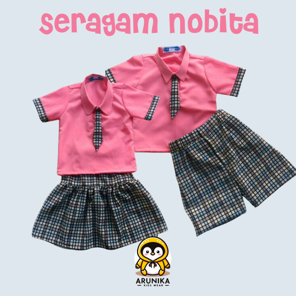 Seragam PAUD / TK Setelan Model Korea Seragam Nobita