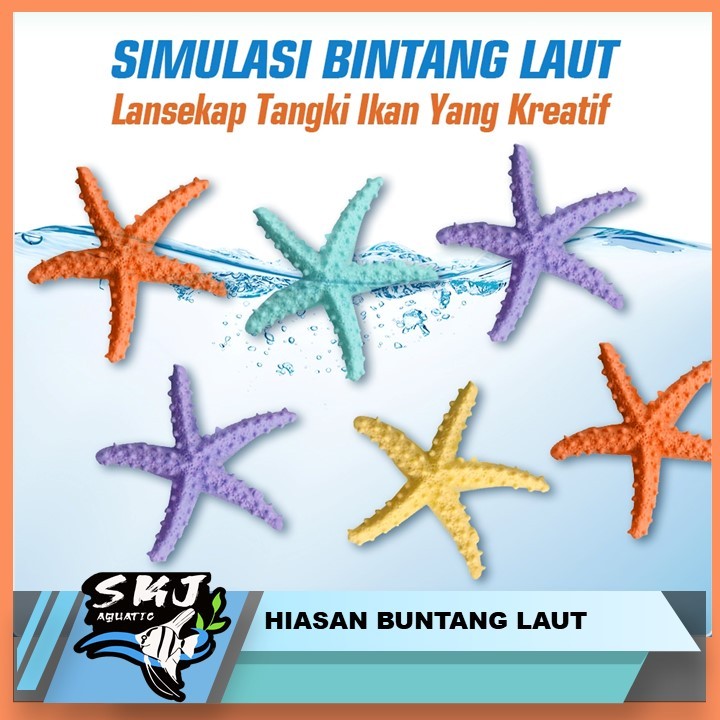 Bintang laut dekorasi akuarium Hiasan aquarium bintang laut cantik Bintang laut imitasi starfish dek
