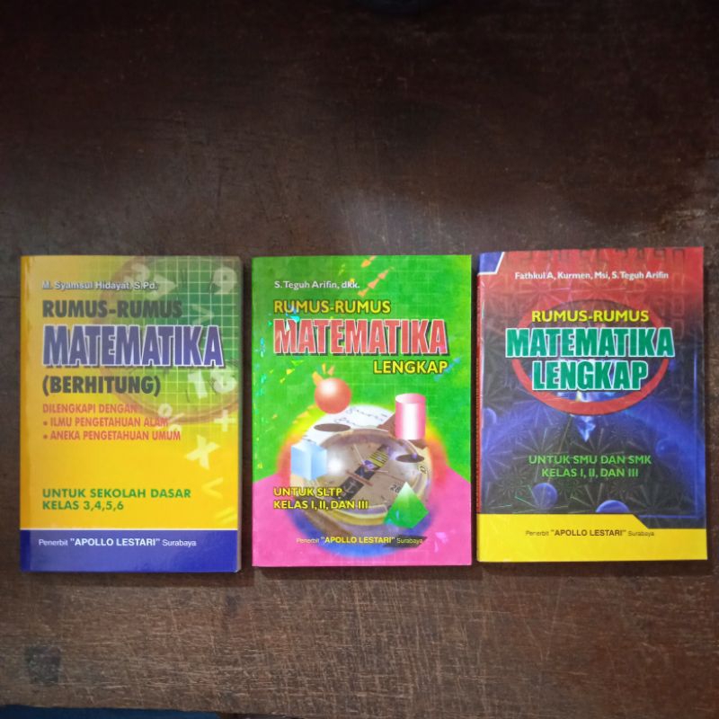 Rumus-Rumus Matematika Lengkap Untuk SD, SLTP/SMP & SMA