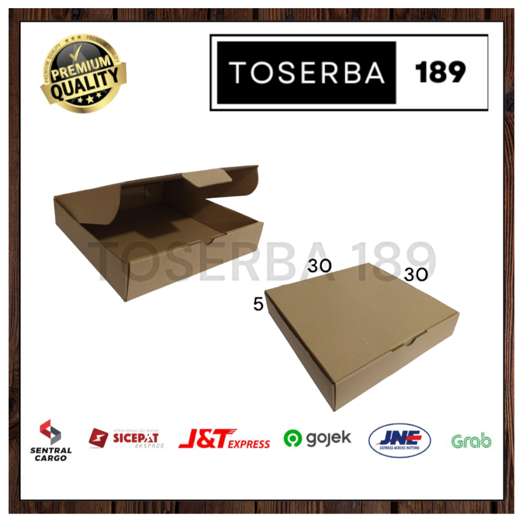 

kardus packing diecut/box pizza uk 30x30x5 cm