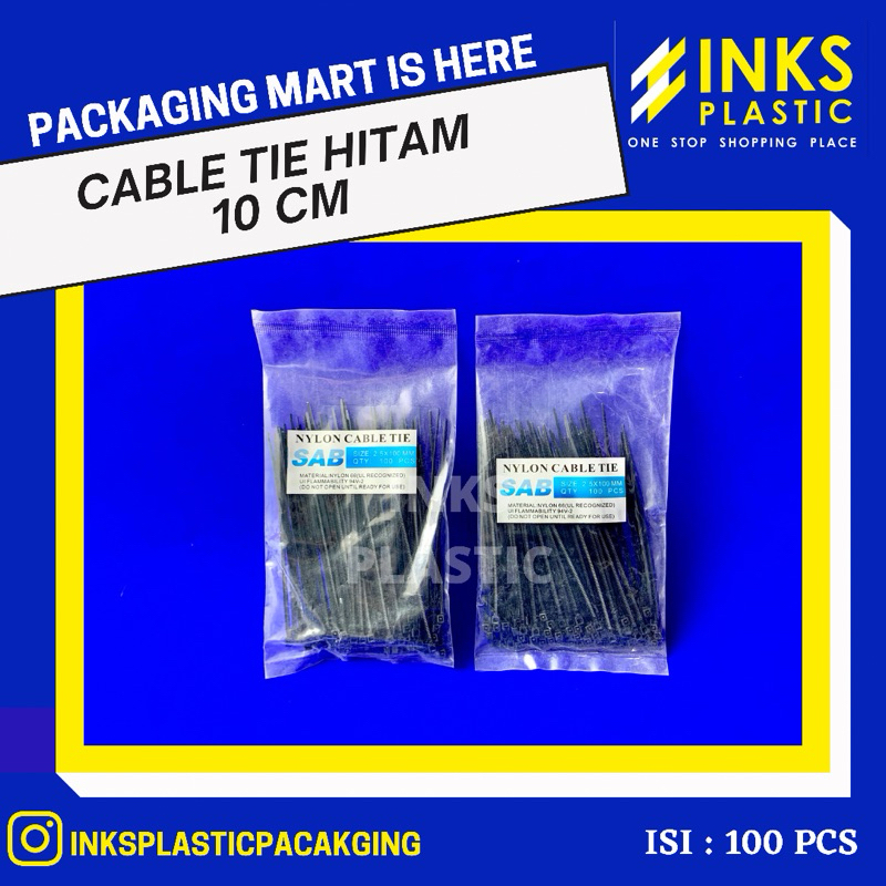 

Segel plastik / cable tie hitam 10cm