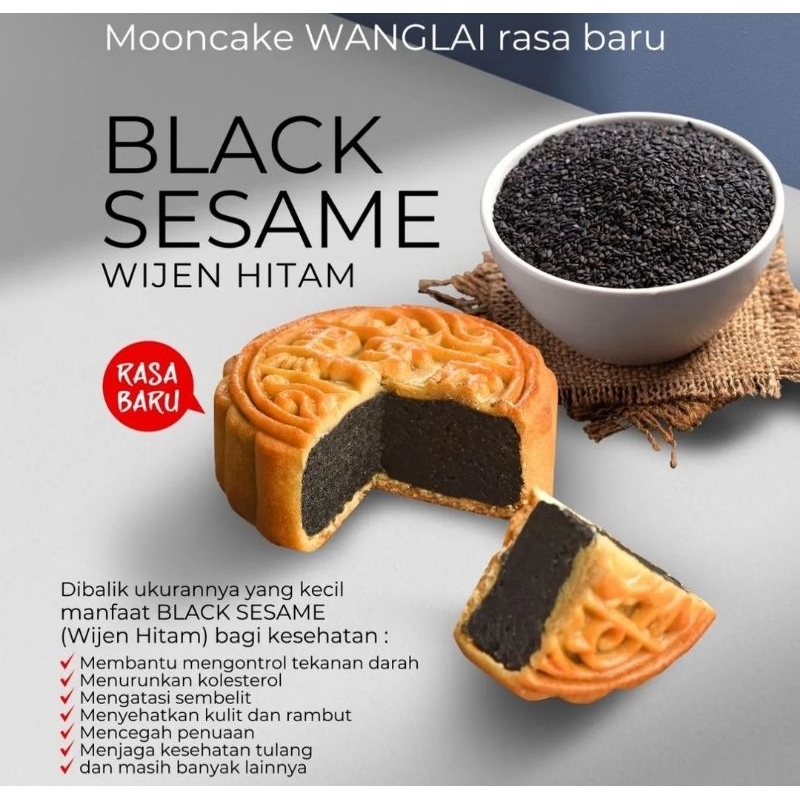 

MOONCAKE WANGLAI WIJEN HITAM / BLACK SESAME (S-24) ISI 4PCS TERLARIS ENAK MOON CAKE WANG LAI KUE BULAN HAMPERS GIFT SET