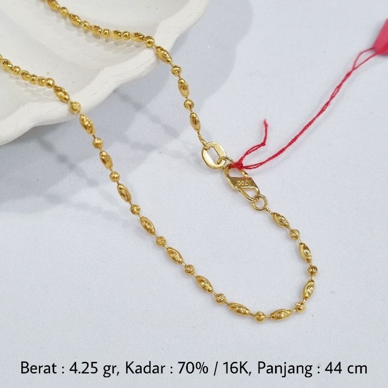 Kalung Emas Ovalia 44 cm Kadar 16K 70% 700 - PJ / 4.25 gr