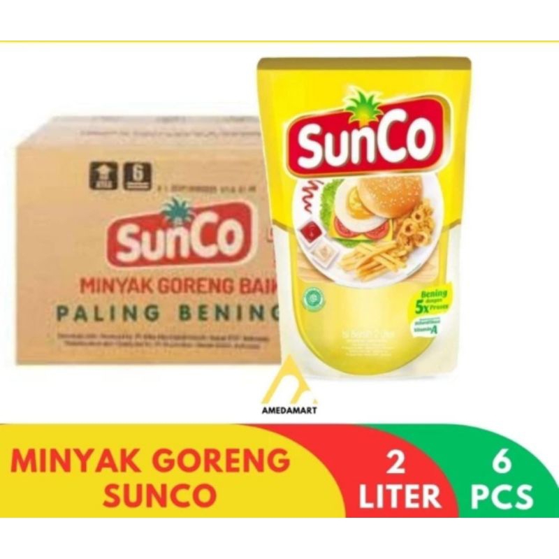 

Minyak sunco pouch 2liter Dus isi 6pcs - KARTON ISI 6 PCS