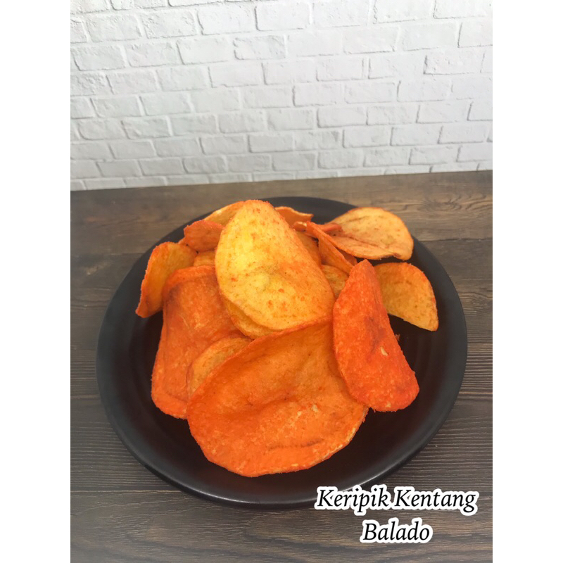 

KERIPIK KENTANG 200 GRAM KERIPIK KENTANG BALADO POTATO CHIPS CHITATO SNACK MEDAN