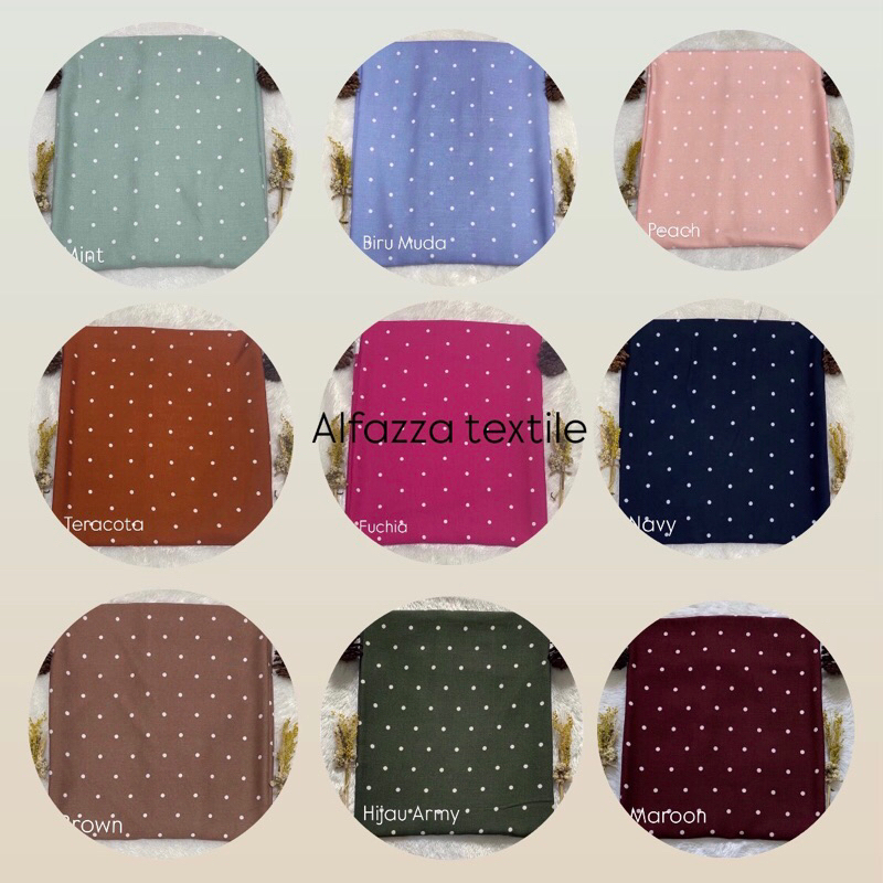 Katun Rayon Polkadot Viscose Premium | Katun Rayon motif | Katun Rayon Murah