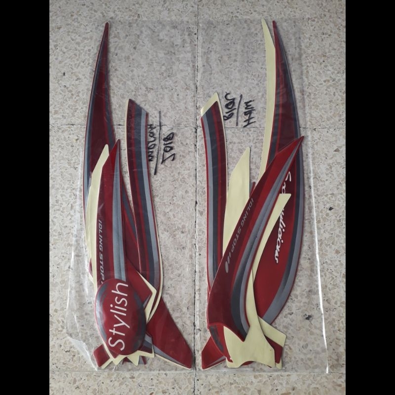 striping sticker lis decal standar ori honda scoopy stylish 2018