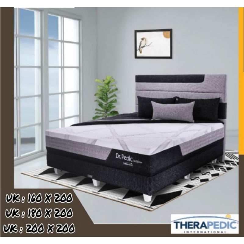 SET / Kasur Therapedic Dr. Pedic Spring Bed 100/120/160/180/200 springbed 120x200 160x200 180x200