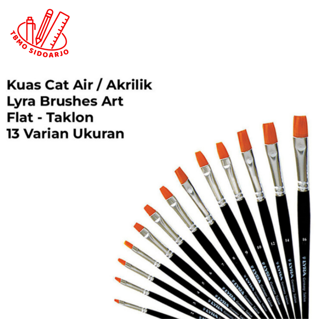 

TBMO Kuas Cat Air LYRA Watercolour Brush Flat Shape - Pcs