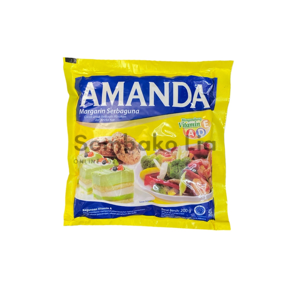 

Amanda Margarin Margarine Kuning Sachet 200gr / Amanda Margarin Serbaguna 200gr