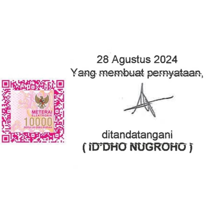 

E-Meterai 10.000 ematrai 10000 e meterai 10.000 asli peruri serial number / barcode asli peruri bisa di cek