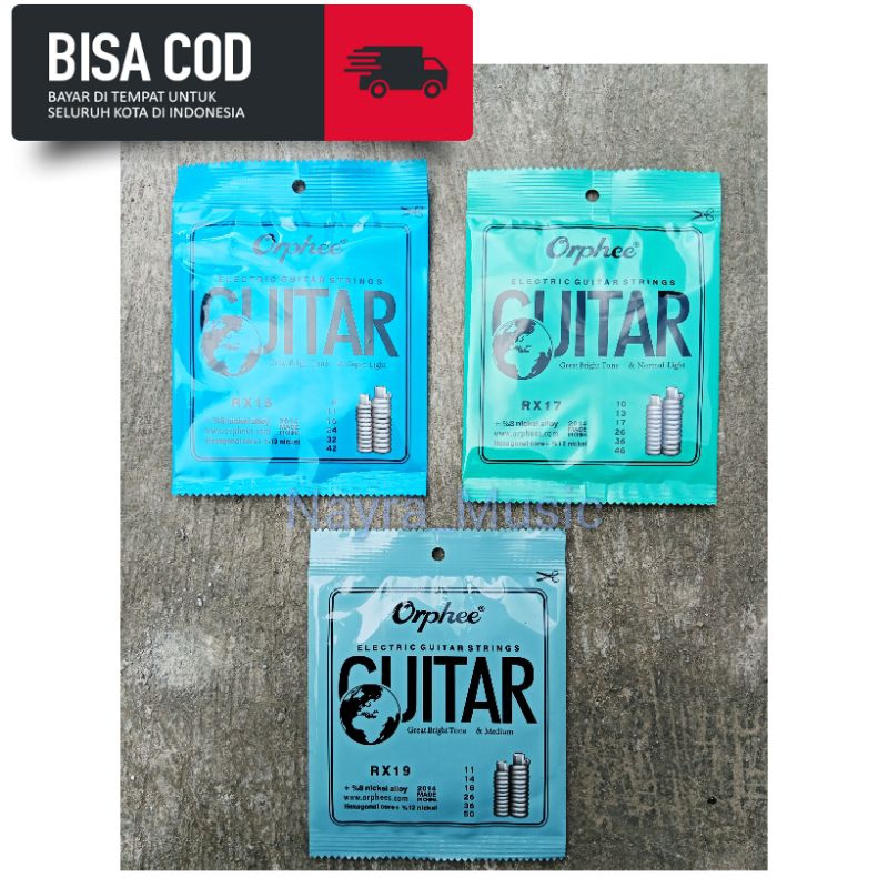 Senar Gitar Elektrik Orphee Satu set Isi 6 Senar