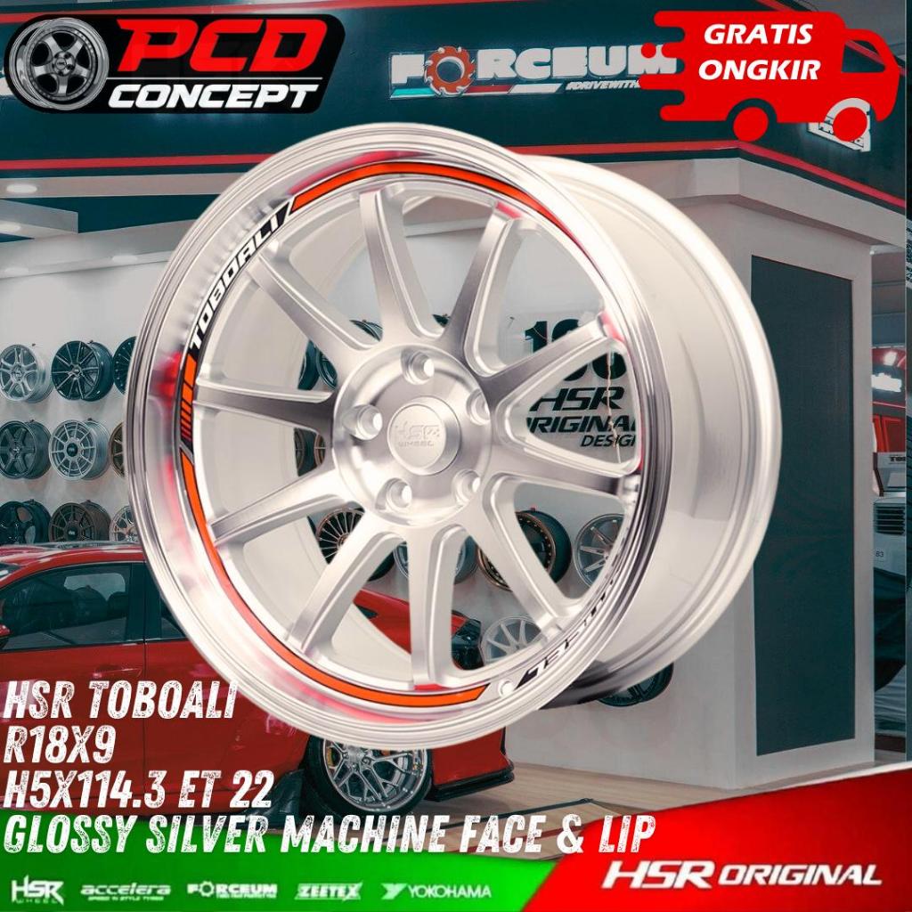 PELEK MOBIL RACING INNOVA RING 18 HSR TOBOALI SILVER POLIS | VELG MOBIL HSR TOBOALI RING 18 LOBANG 5