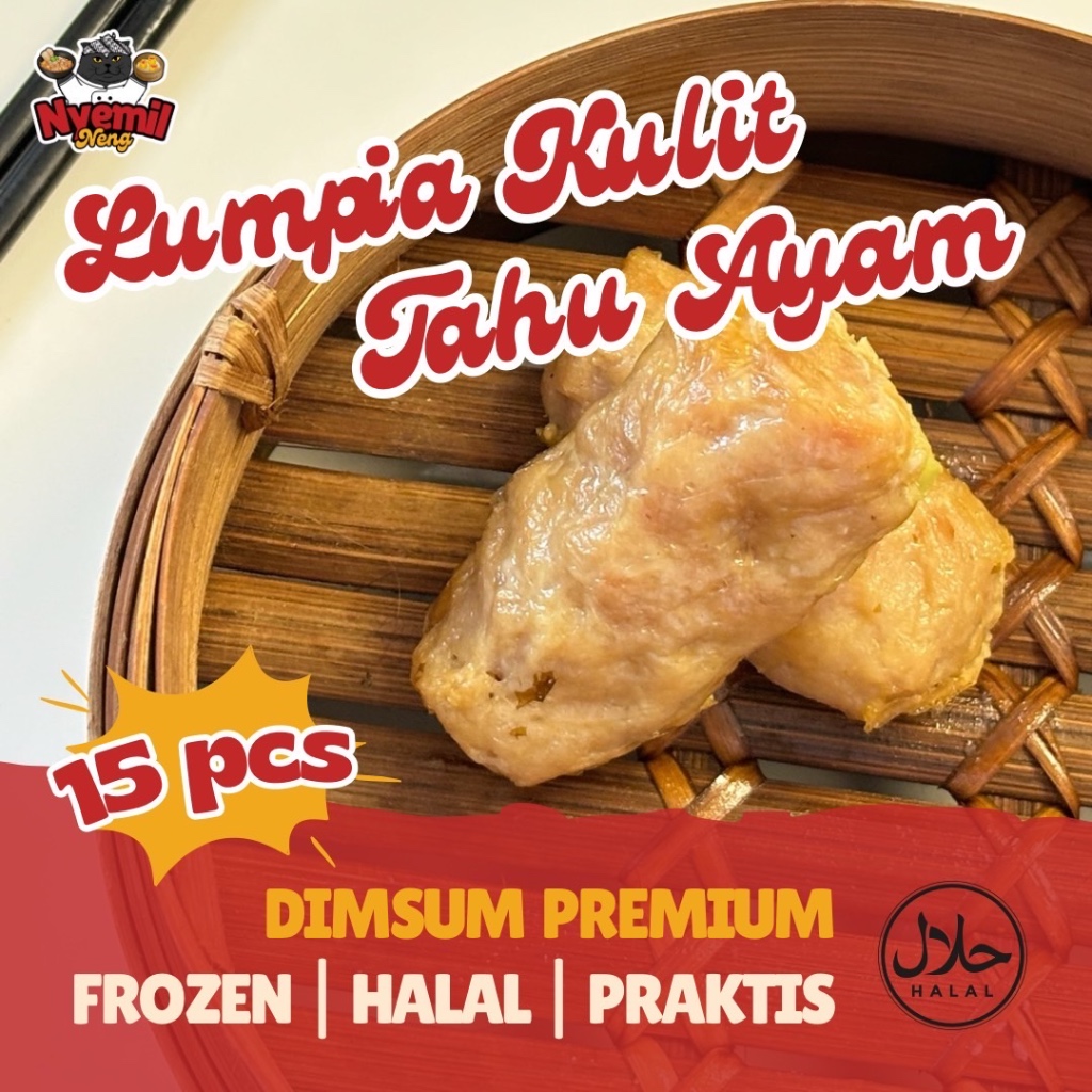 

Lumpia Kulit Tahu Ayam Frozen Halal Premium Free Chili Oil