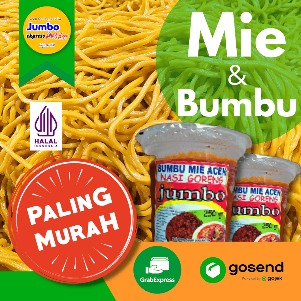 

PAKET MIE ACEH mentah basah lidi bumbu mie aceh pedas instan murah