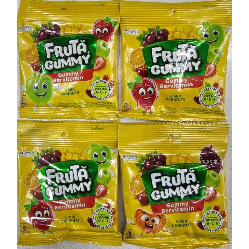 

Fruta Gummy 45g - Permen Jelly Rasa Aneka Buah