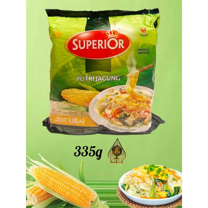 

Mie Bihun Superior putri jagung hijau 335g 1 pcs