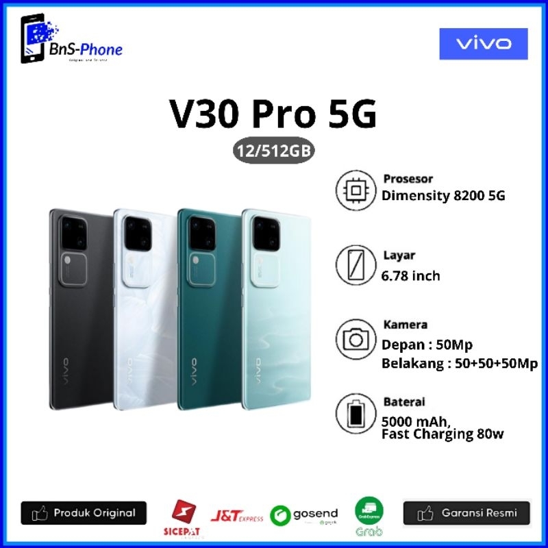 Vivo V30 Pro 5G 12/512GB Garansi Resmi
