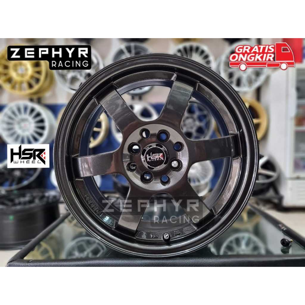 velg mobil merek hsr type tokyo r14 untuk brio,serion, mini coper, altis corolla ring 14