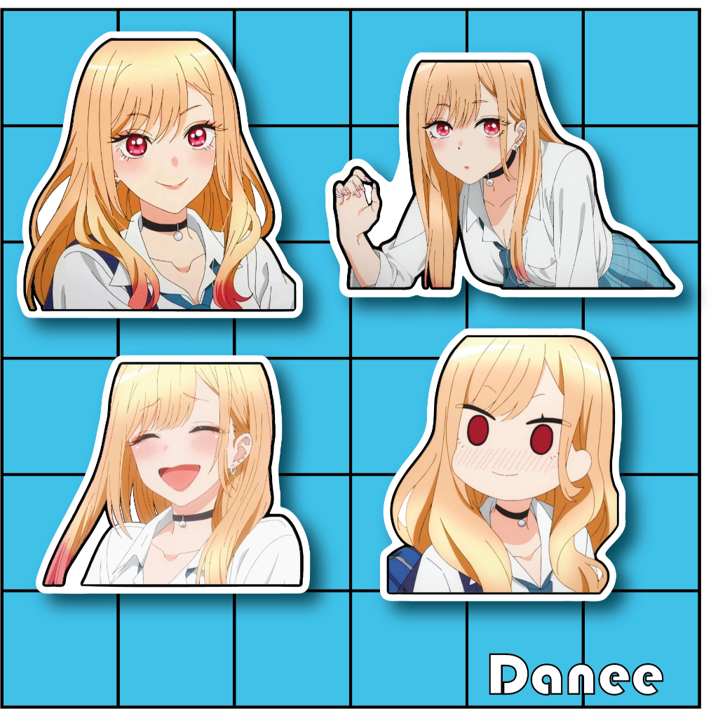 

[Stiker Anime Vinyl Anti Air] Marin Kitagawa, Stiker Vinyl Tahan Air dan Awet, ukuran +-6 cm