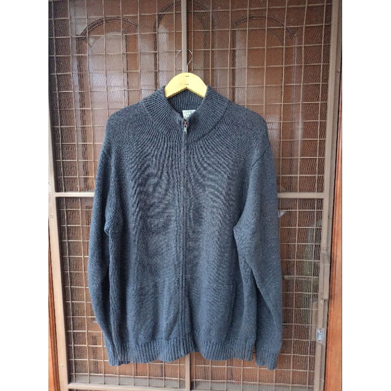 LL.BEAN SWEATER CARDIGAN VINTAGE  ZIPPER GREY MISTY