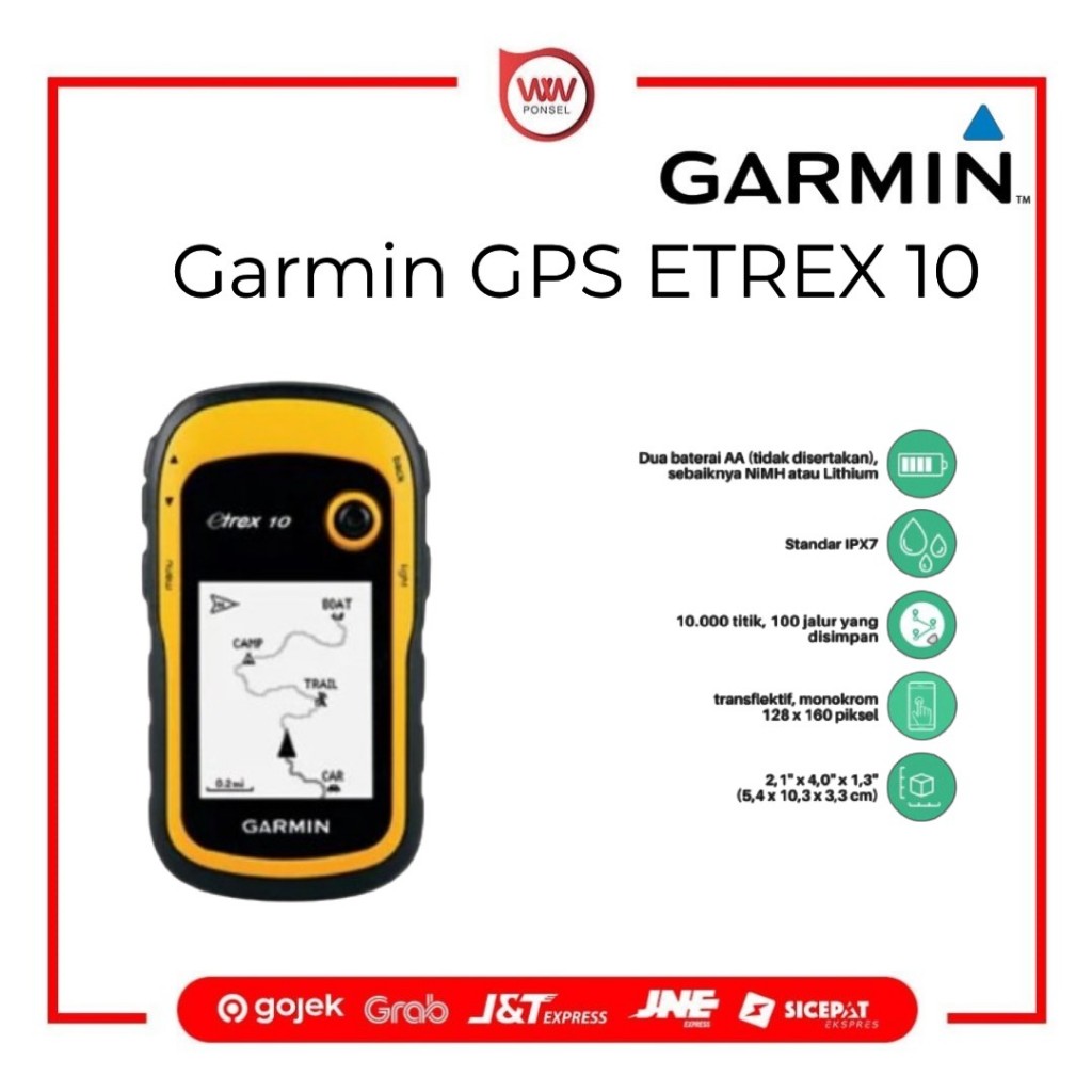 Garmin GPS ETREX 10 Garansi Resmi