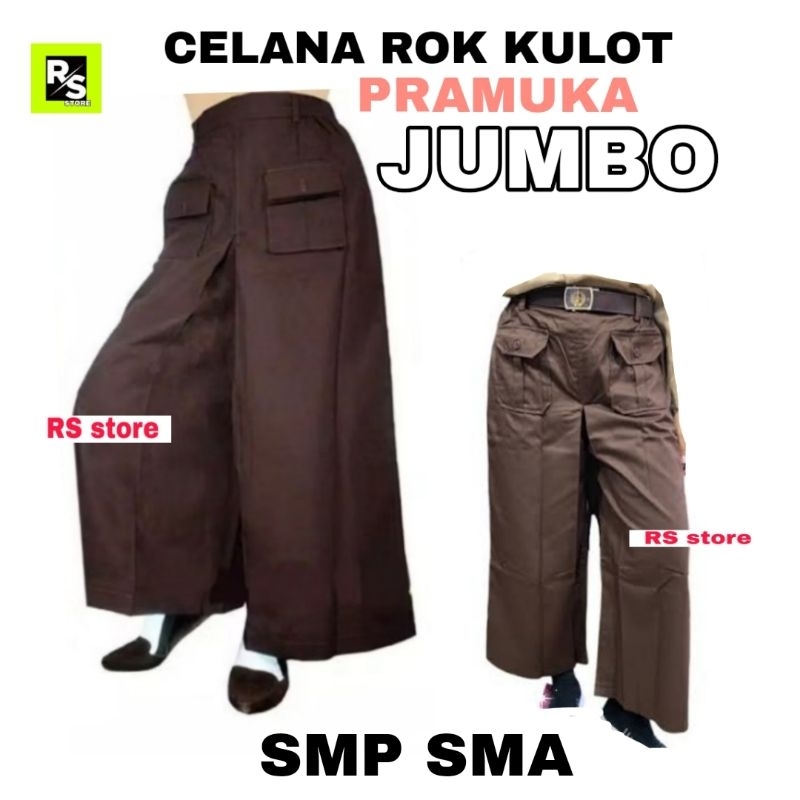 Celana Rok Kulot Pramuka Panjang SMP SMA Jumbo