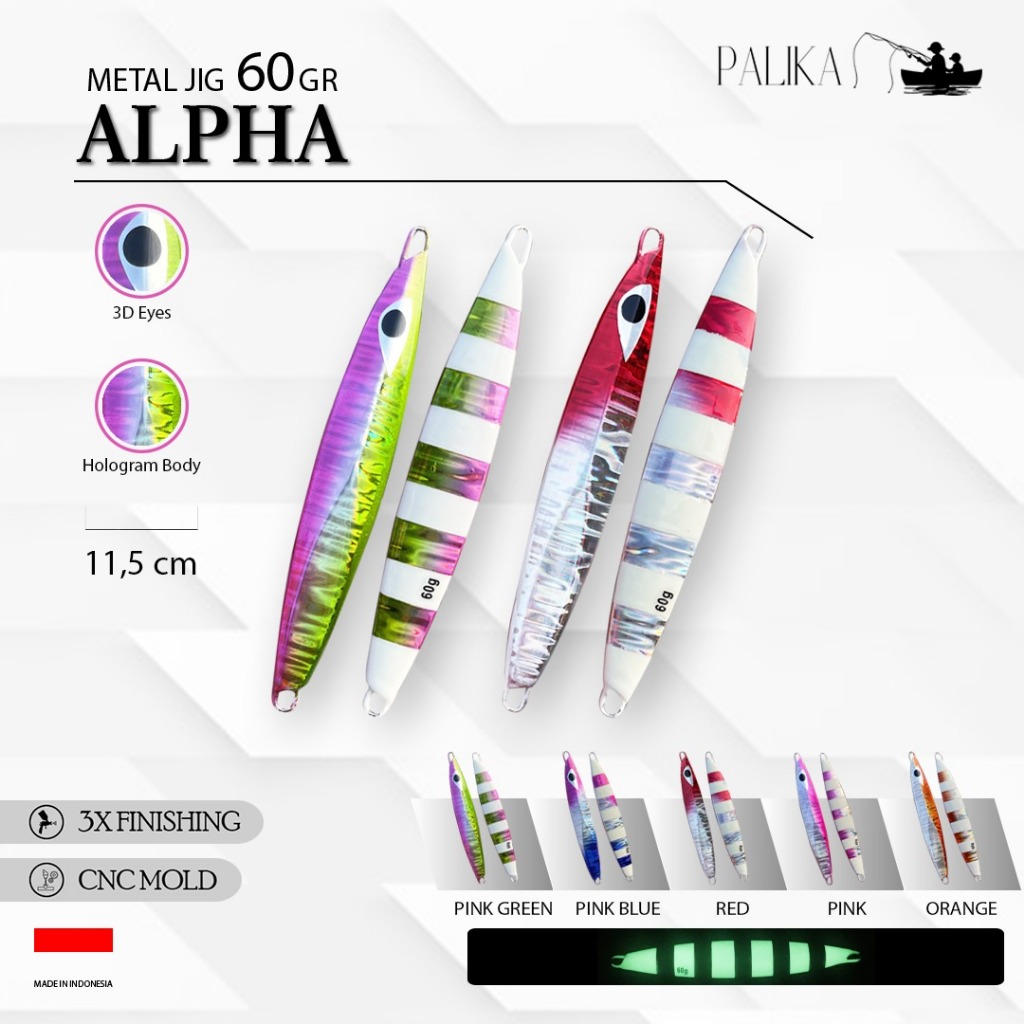 Metal jig 60 gram Palika Alpha 60 gram 60gram 60gr 60Gram Metal jig 60 gram Metal jig 60 g