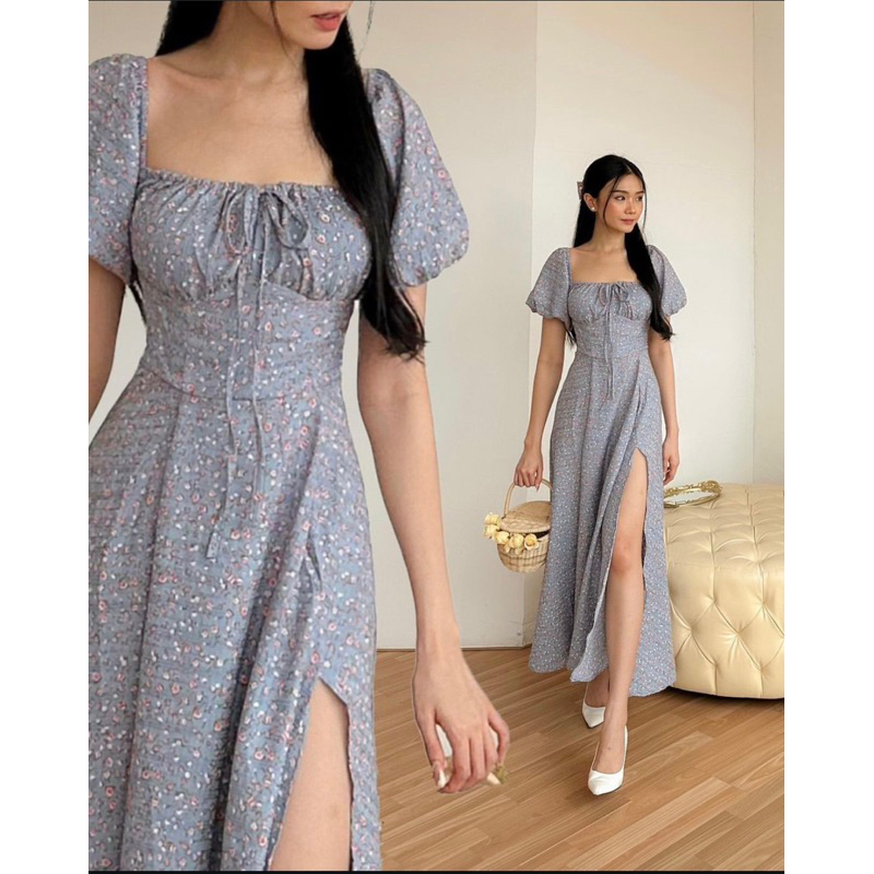 NEW BONDE - JENNIE DRESS ASH BLUE