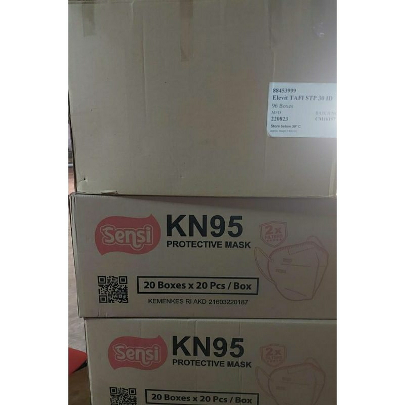 Masker Sensi KN95 1Box isi 20 Pcs #Original #Sensi