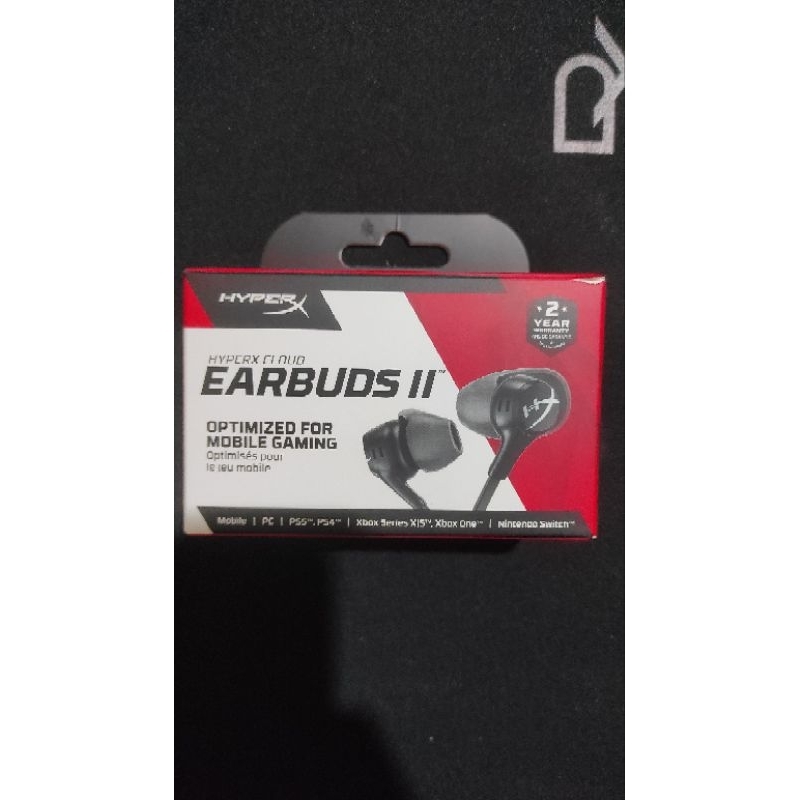 (Earphone Second) Hyperx Cloud Earbuds II - Black