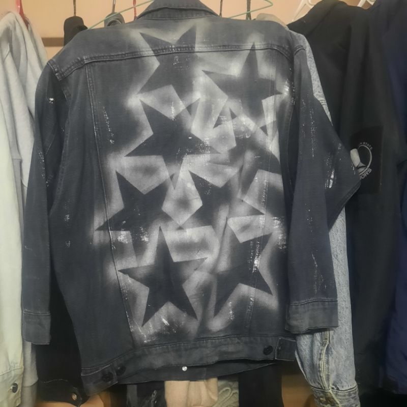 Acne studios trucker denim wanita