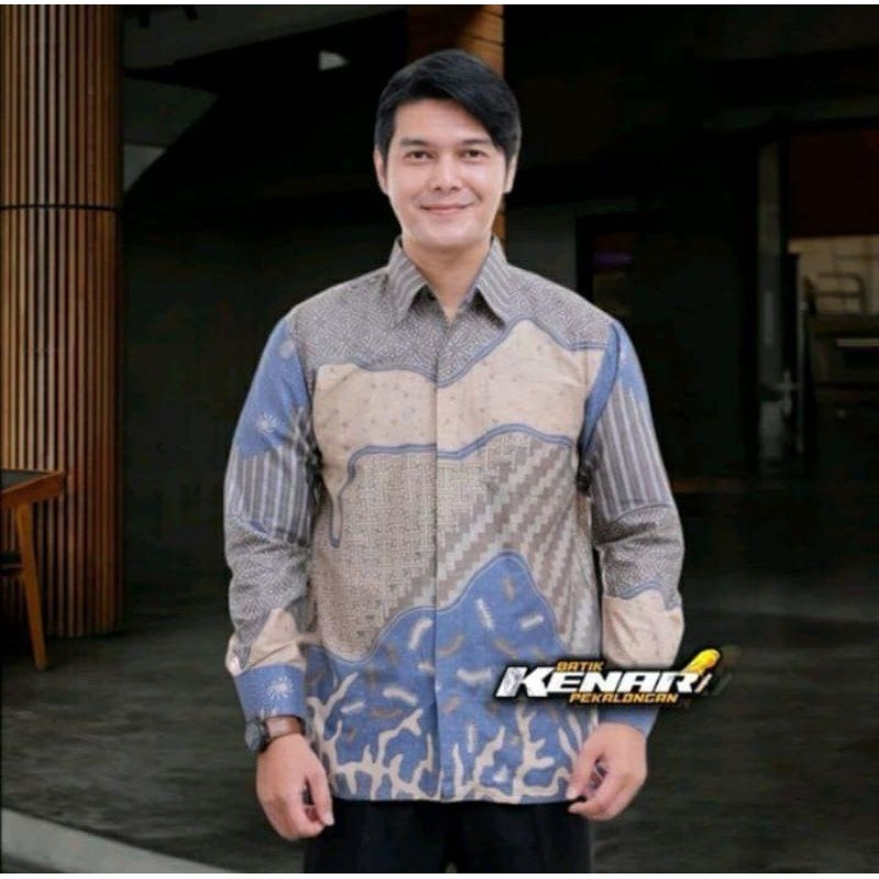 TERBARU Couple Sweet | BATIK WARNA INARA DENIM | Batik Biru Denim couple batik ayah