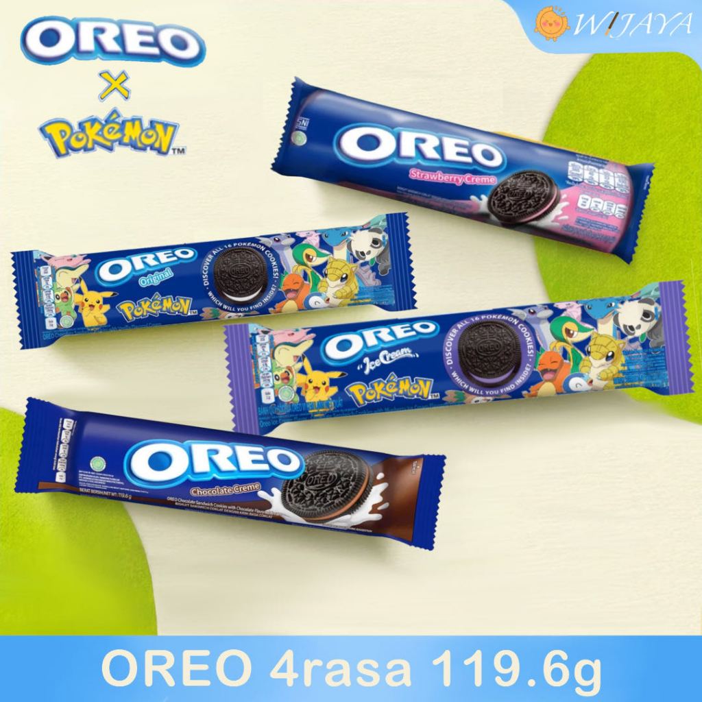 

Oreo Biskuit Roll 119,6gr Rasa-Original-Ice Cream-StrawberryCreme-Chocolate Creme