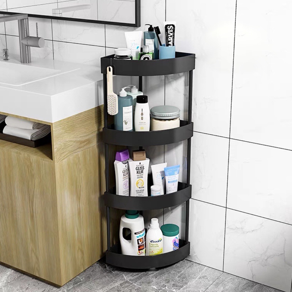 [COD] RAK SUDUT 4 SUSUN BESI PLASTIK SERBAGUNA / RAK DAPUR RAK MAKE UP