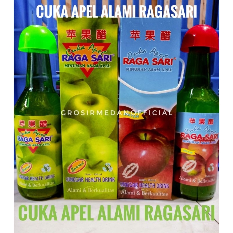 

CUKA APEL ALAMI RAGASARI 330 ML - MINUMAN ASAM APEL ALAMI DAN BERKUALITAS - READY BOTOL APEL MERAH DAN APEL HIJAU RAGA SARI