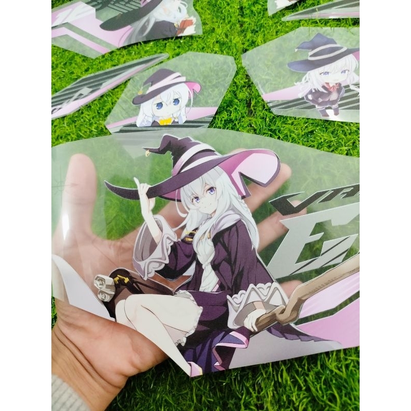 Striping Sticker Transparan Honda Vario 160 Costum Design Anime Elaina