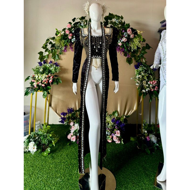 KEBAYA PENGANTIN BLUDRU HITAM GOLD