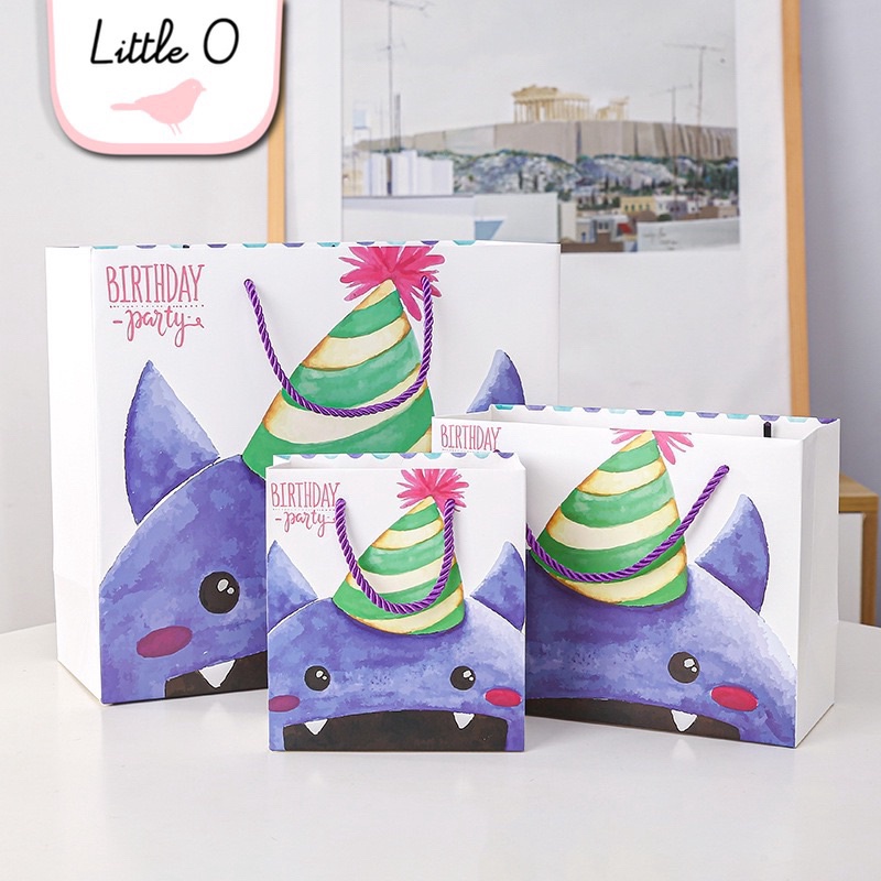

1 MONSTER Paperbag Kantong Kertas Tas Ulang Tahun Birthday Goodie Bag